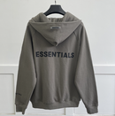 Oversized essentials zíper hoodies marca de moda letras de borracha com zíper camisolas de algodão masculino e feminino streetwear casaco